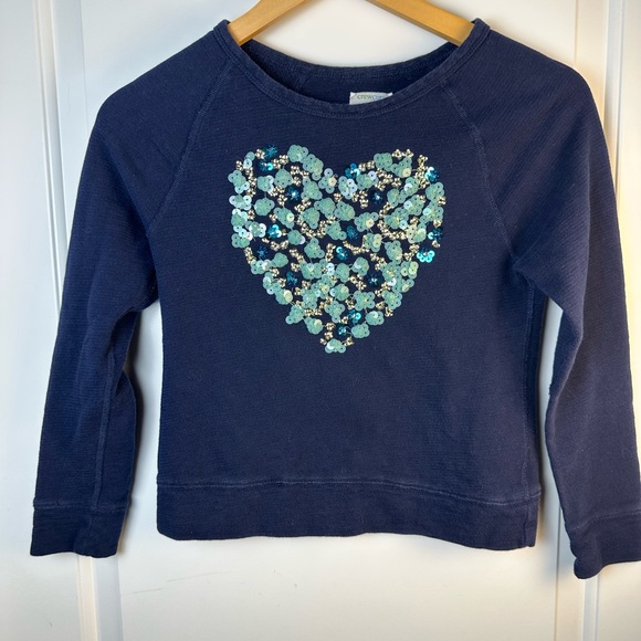 Crewcuts Navy Blue Kids Sweatshirt with Heart Design - Blue Valentine 💌 - Picture 5 of 7